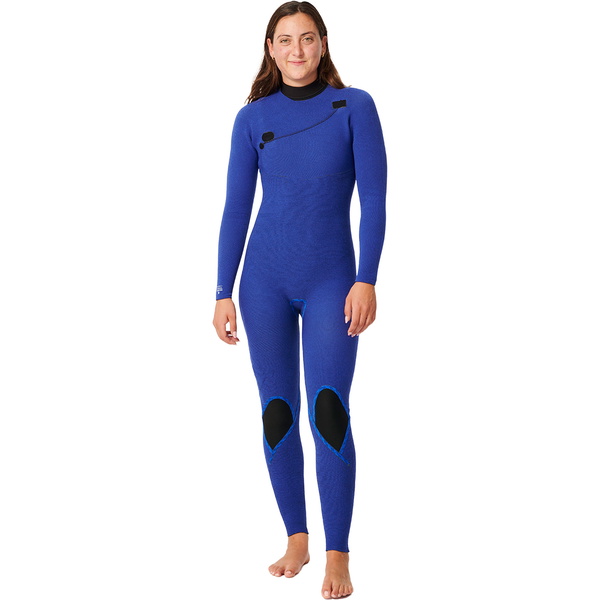 2025 Rip Curl Womens E-Bomb 4/3mm Zip Free Wetsuit 14KWFS - Black